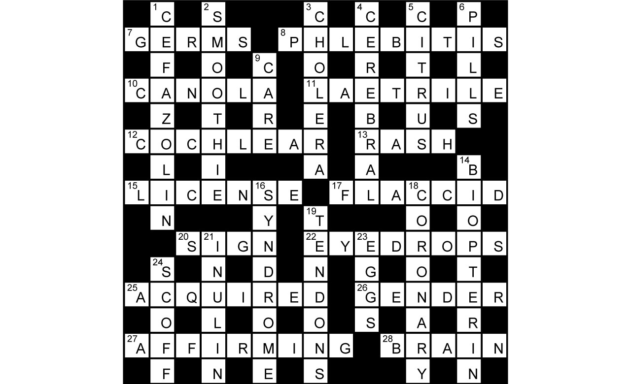 Crossword April 2024 Solution