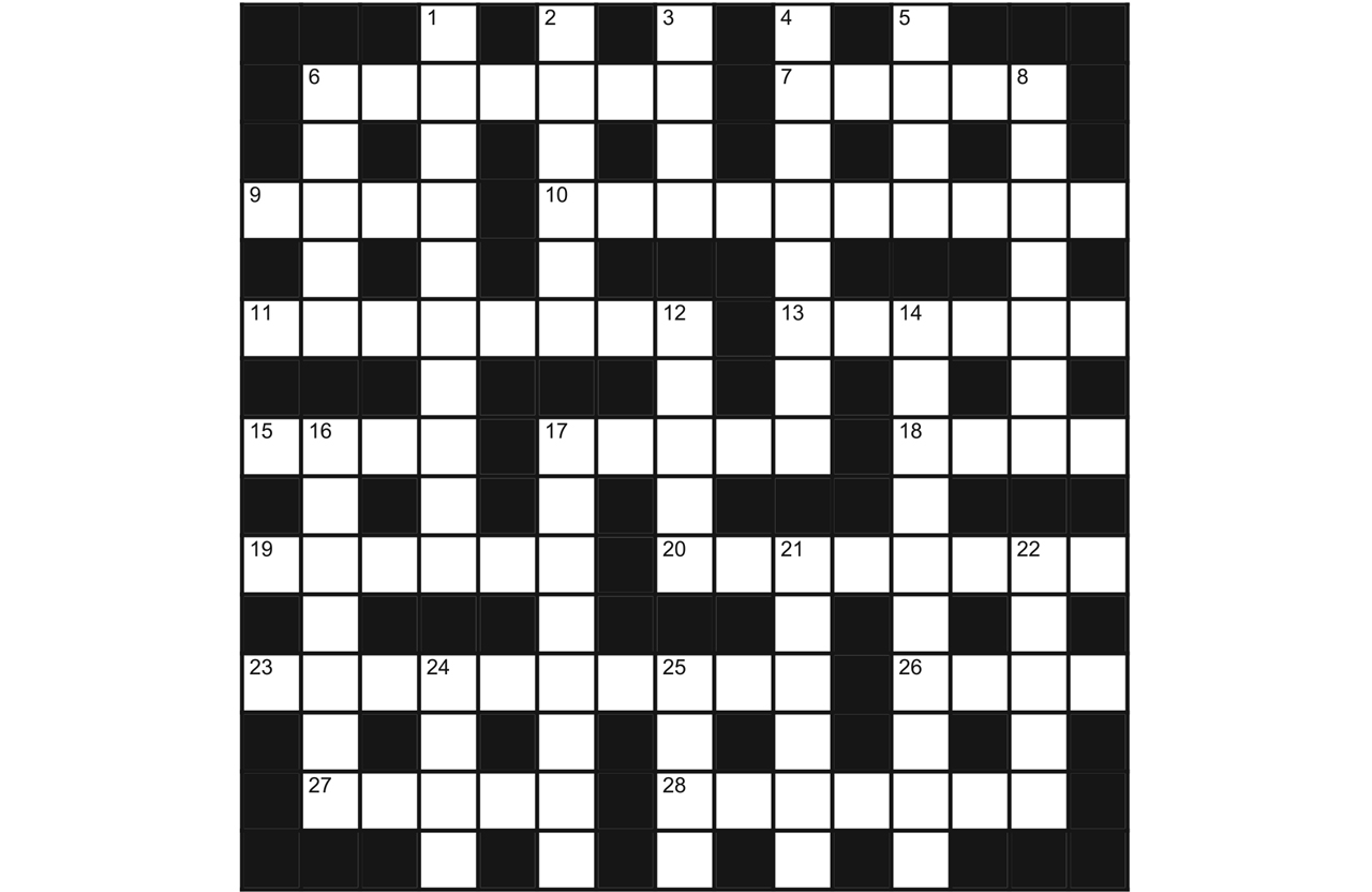 Blank crossword for June 2021