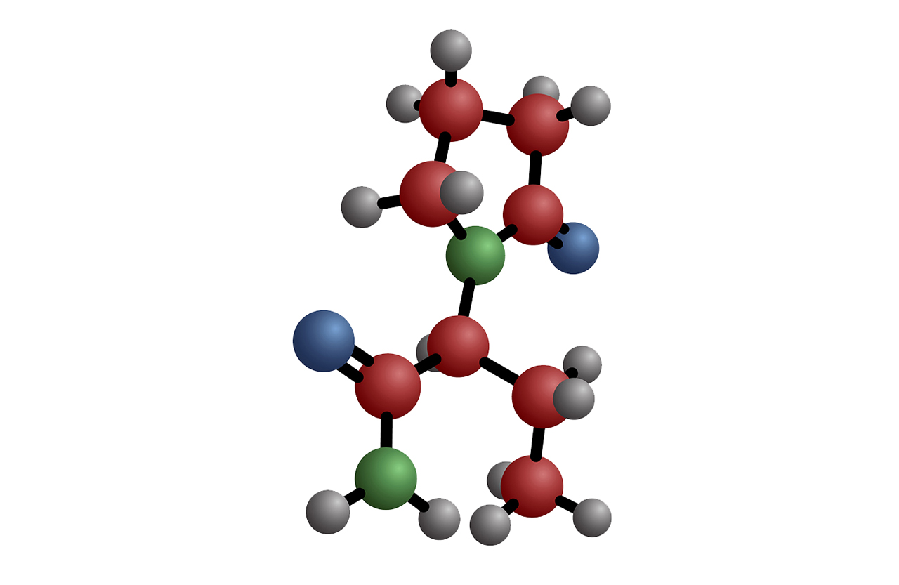 Levetiracetam molecule.