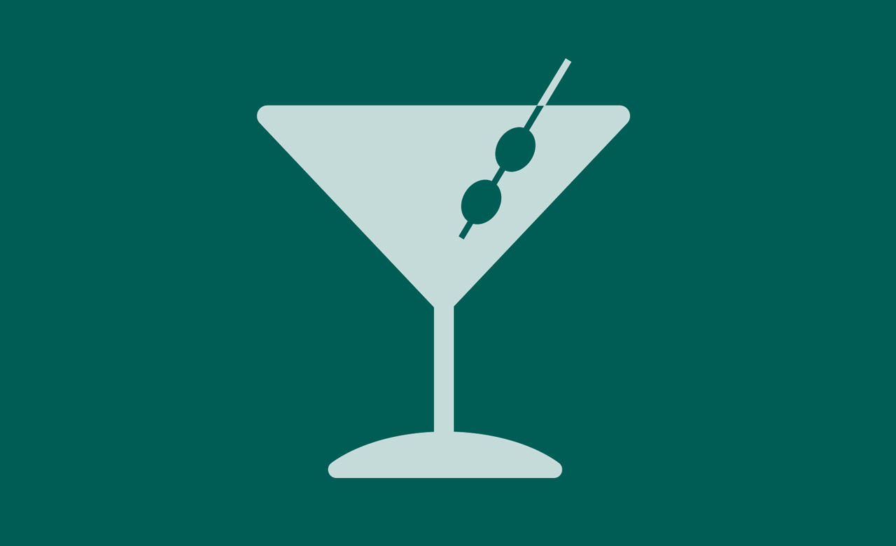 Graphic of a martini drink.
