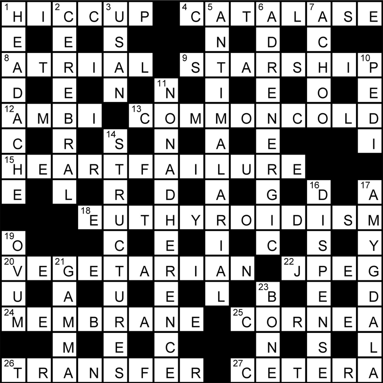Take the  Crossword Challenge Solution
