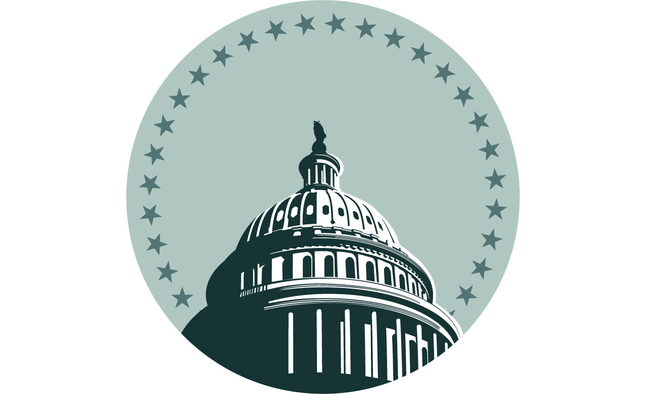 Graphic of the dome of the US Capitol Building