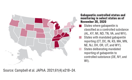 More states make gabapentin a Schedule V Controlled Substance