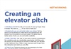 Creating an elevator pitch