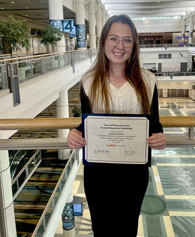 APhA Foundation scholarship has further fueled my passion for pharmacy