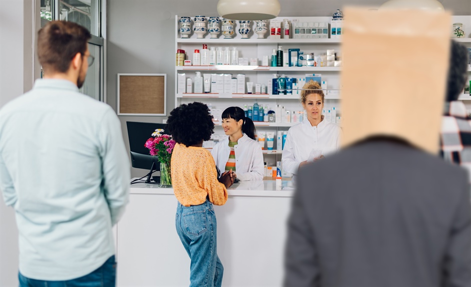 Patient embarrassed by pharmacist inquiry