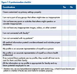 Achieving and maintaining e-professionalism