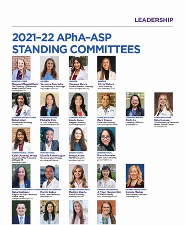 2021–22 APhA–ASP Standing Committees