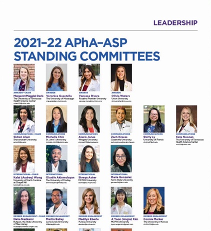 2021–22 APhA–ASP Standing Committees